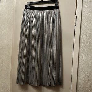 Flashy silver skirt